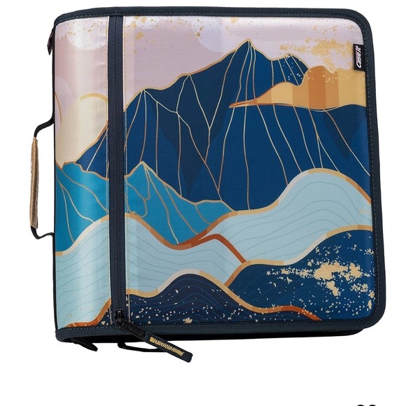 NWT Case-it Mountain Mighty Zip Tab Zipper Binder, 3" O-Ring with 5-Color tabs - Picture 2 of 10